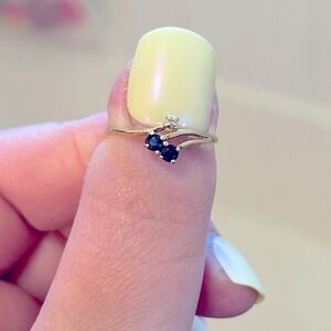 14k YG Sapphire Ring